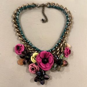 Multicolored Floral Fashion Necklace